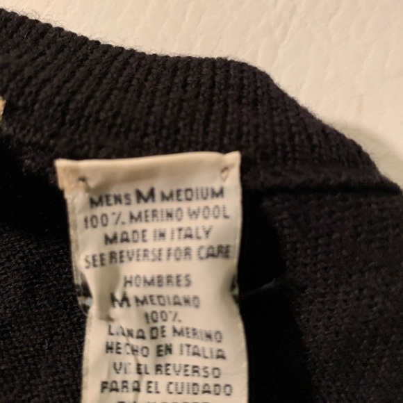 CORTINA ITALIA MERINO WOOL SWEATER SIZE M BLACK - Picture 7 of 15
